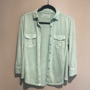 Eddie Bauer Teal Long Sleeve Light Button Up